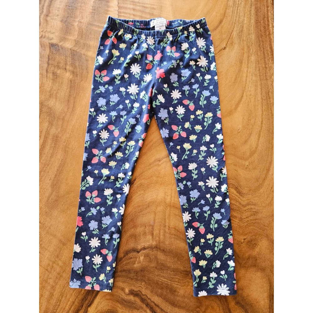 Girls The Beaufort Bonnet Company Navy Floral Leggings Size 6
